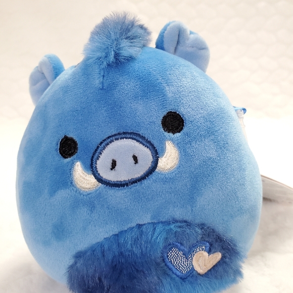 Berjon Squishmallows 5 Inch BNWT Valentines Day Blue Warthog Plush Toy - Picture 6 of 8